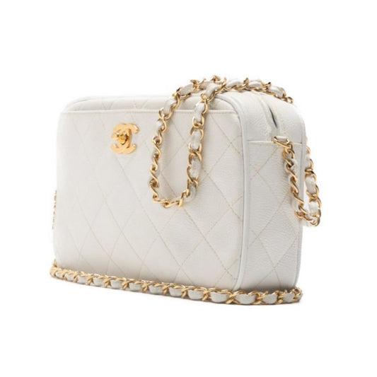 CHANEL CHANEL Matrasse Turn-Lock Chain Sder Caviar S White  Shell Bag Mini Shoulder Bag  Bag Hybrid ? Ship? Honeymoon Online