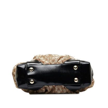 Brown Gucci GG Canvas Full Moon Tote Bag