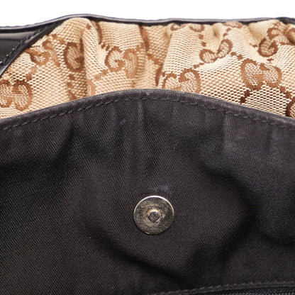 Brown Gucci GG Canvas Full Moon Tote Bag