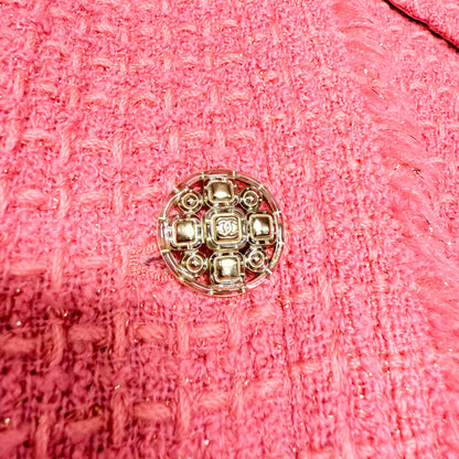 Chanel Pink Tweed Jacket 20 FW