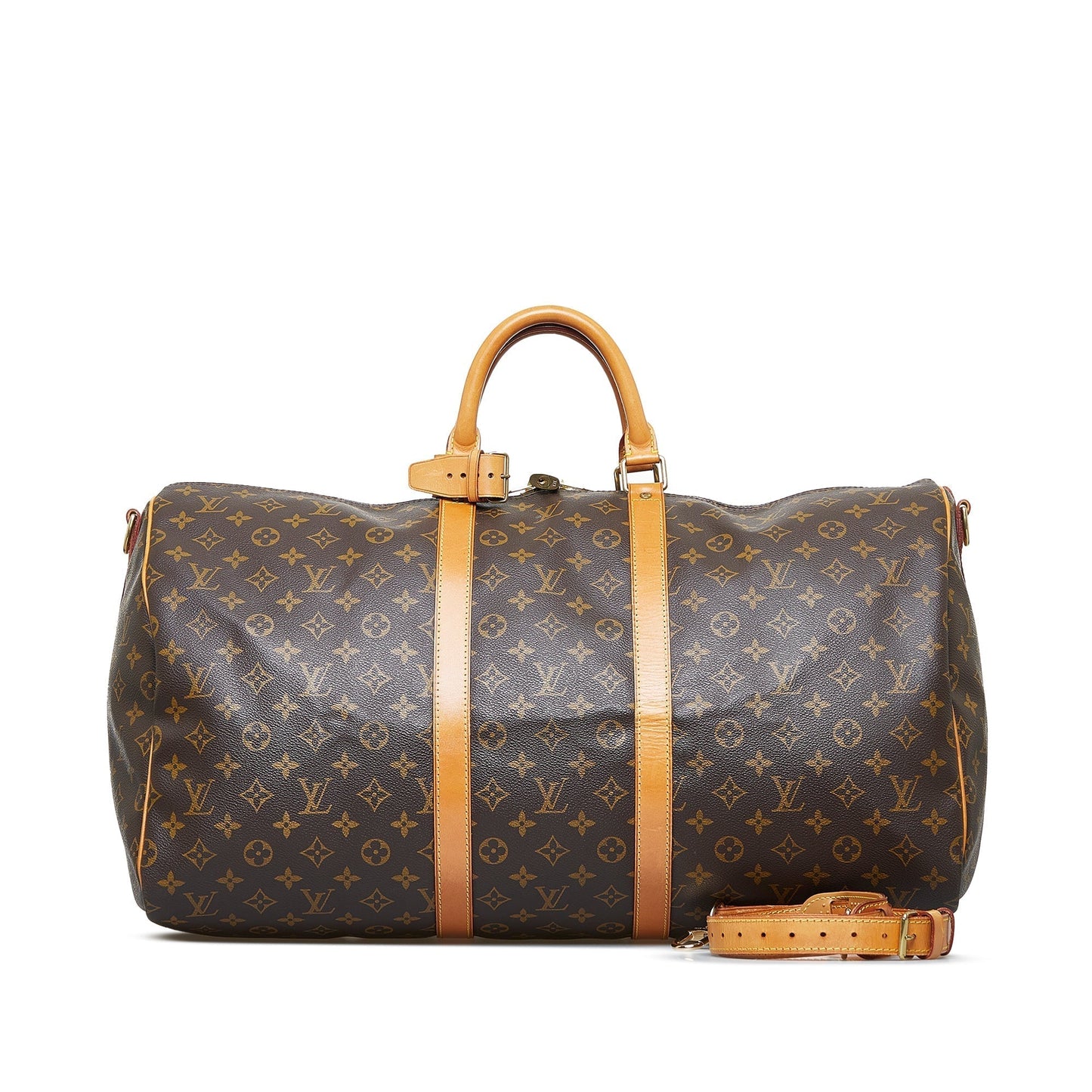 LOUIS VUITTON Monogram Keepall Bandouliere 55 Travel Bag