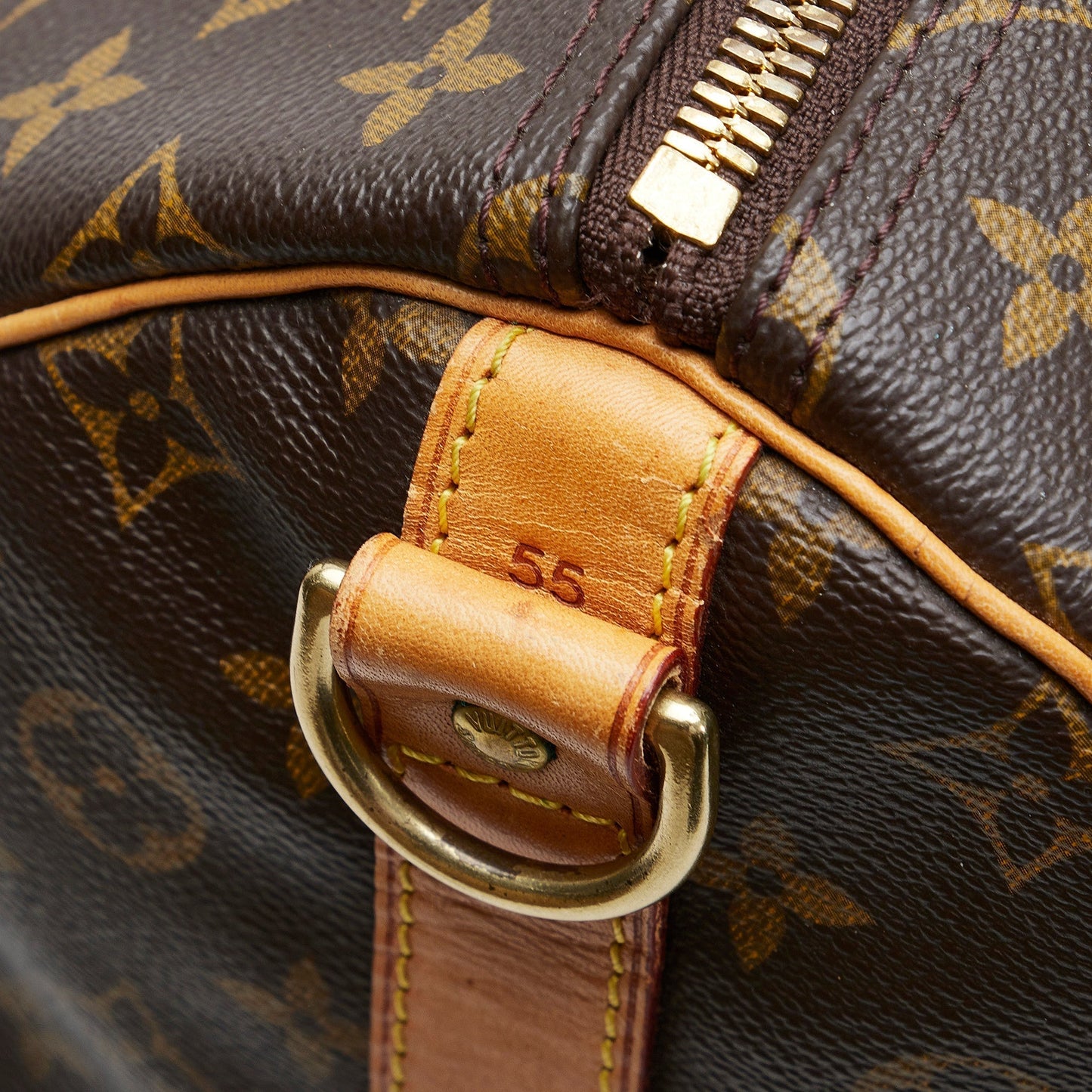 LOUIS VUITTON Monogram Keepall Bandouliere 55 Travel Bag