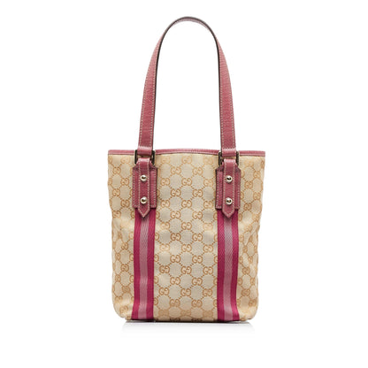 Brown Gucci GG Canvas Jolicoeur Tote Bag