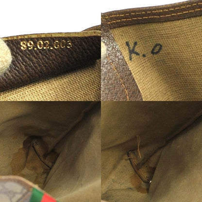 Gucci Pvc Leather Brown Beige, Brown Tote Bag E1047