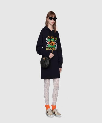 Gucci GG Marmont Mini Round Shoulder Bag Black