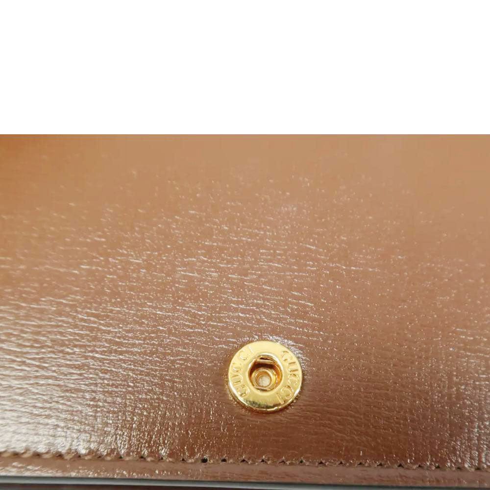Gucci Heart Chain Wallet GG Supreme Monogram Canvas Crossbody Bag Beige