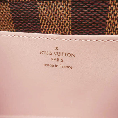 LOUIS VUITTON Croisette Damier Ebene Crossbody Rose Ballerine