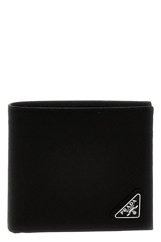 Prada Men Saffiano Logo Wallet