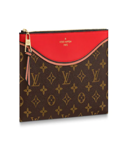 Louis Vuitton Pochette Tuileries Monogram Canvas Kabuki Red