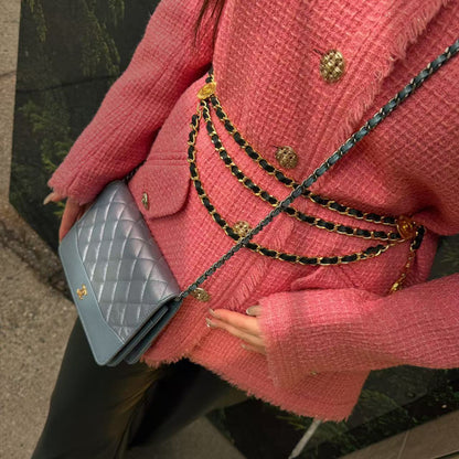 Chanel Pink Tweed Jacket 20 FW
