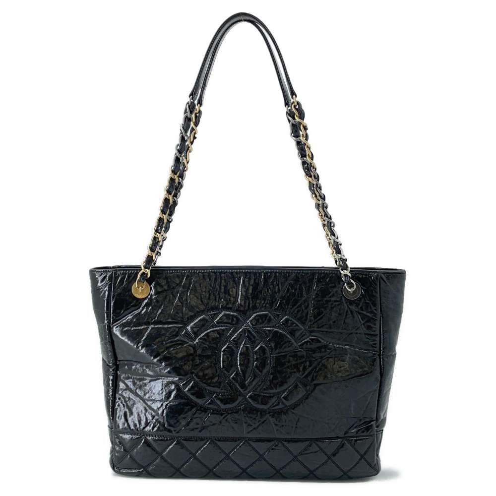Chanel Leather Black Elegant Tote Bag 9