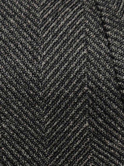 LOUIS VUITTON Grey Herringbone Pencil Skirt