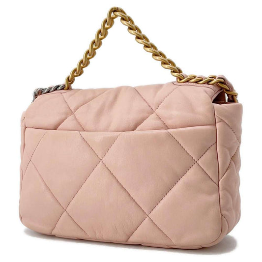 CHANEL CHANEL19 CC Logo ChainShoulder Pink AS1160 Lambskin