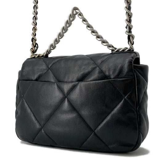 CHANEL CHANEL19 CC Logo ChainShoulder Black AS1160 Lambskin