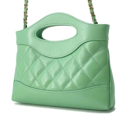 CHANEL CHANEL31 Mini ChainShoulder Bag Green AP3656 Shiny Calf Leather Size Mini