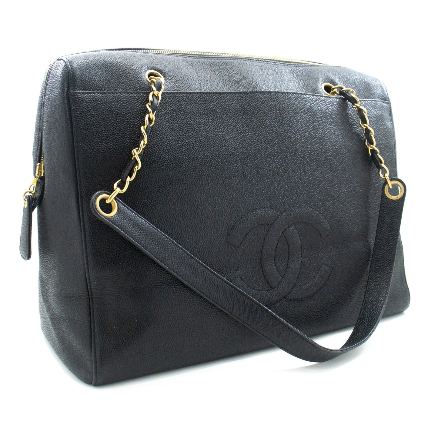 Chanel Large Leather Black Shoulder Bag