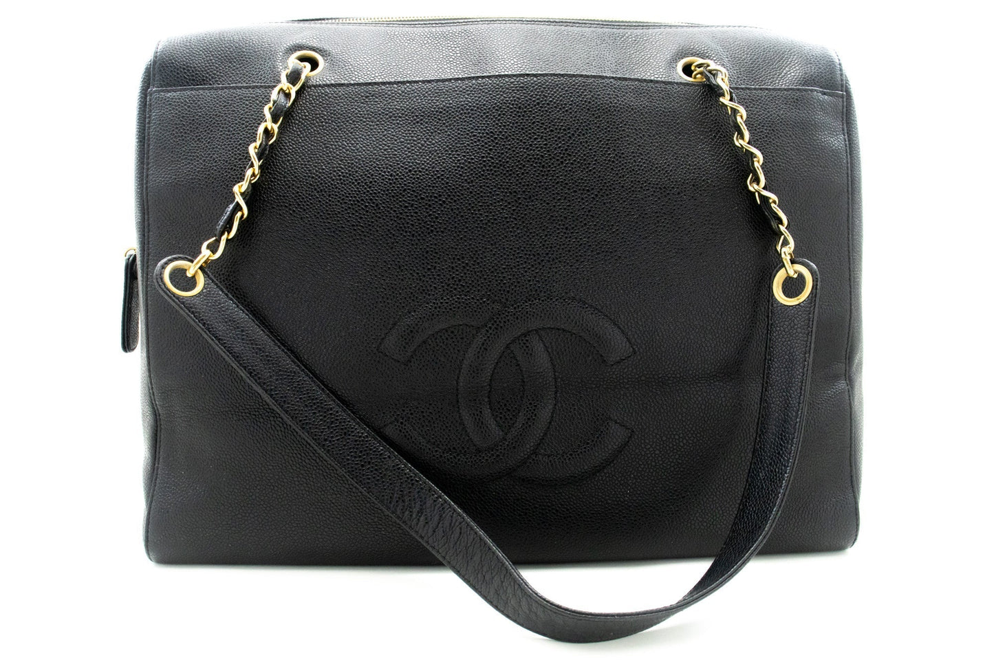 Chanel Large Leather Black Shoulder Bag