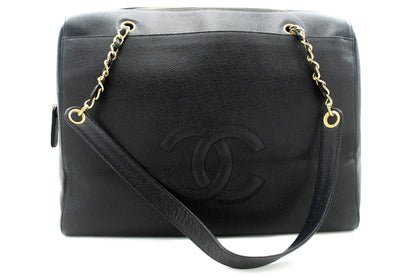 Chanel Large Leather Black Shoulder Bag