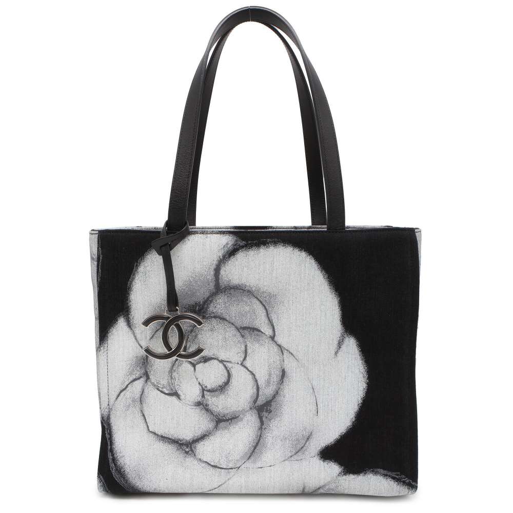 Chanel Medium Canvas Black Tote Bag