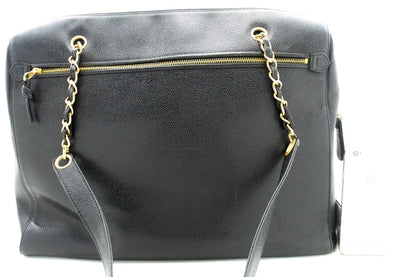 Chanel Large Leather Black Shoulder Bag