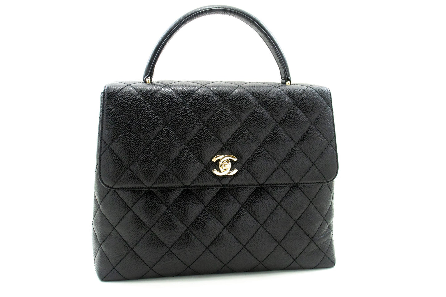 Chanel Kelly Leather Black Shoulder Bag 2