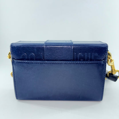 Christian Dior Navy Blue Leather 30 Montaigne Box Shoulder Bag