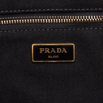 Brown Prada Canapa Camouflage Tote Bag