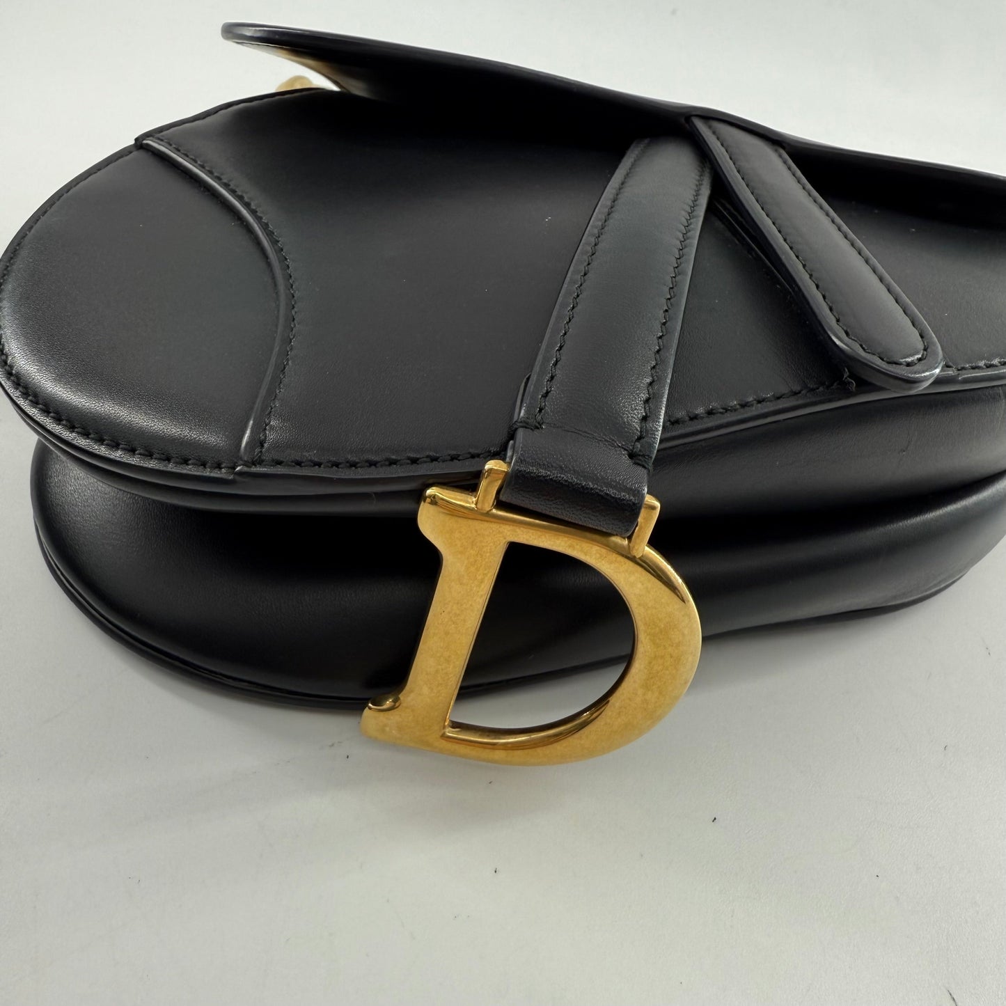 Christian Dior Goat Leather Mini Saddle Bag