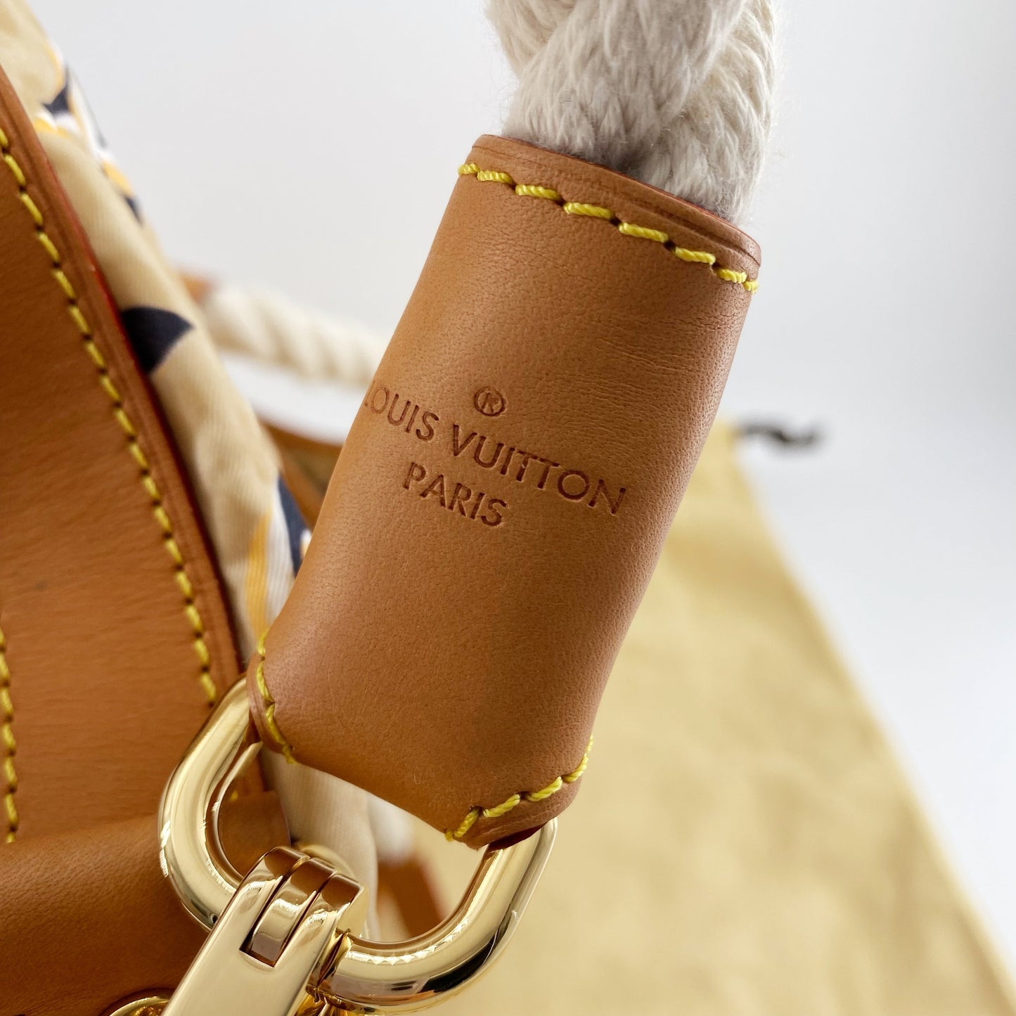 LOUIS VUITTON Limited Edition Tan Nylon Monogram Bulles PM Bag