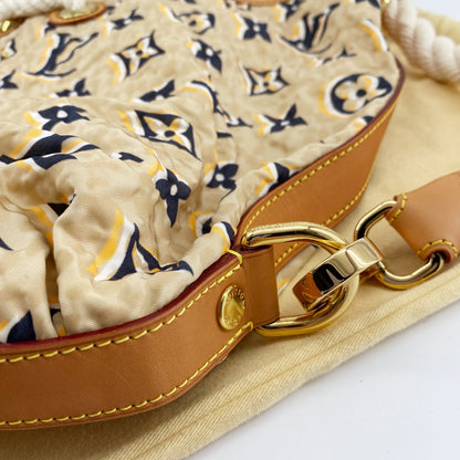 LOUIS VUITTON Limited Edition Tan Nylon Monogram Bulles PM Bag