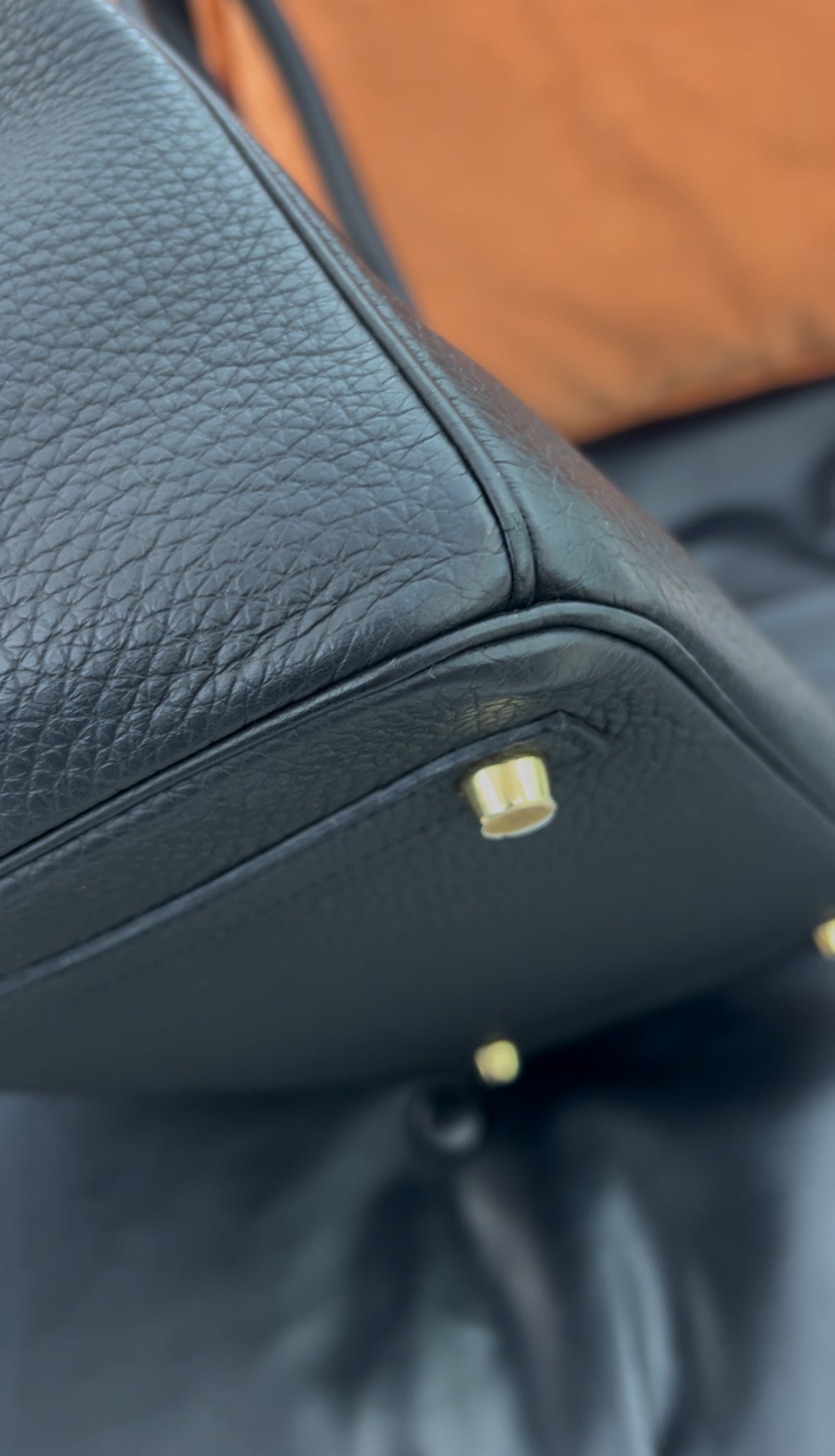 Pre-owned Hermes Birkin 30 Black Togo Golden Hw, 2012, w/ lock&key with clochette, dust bag