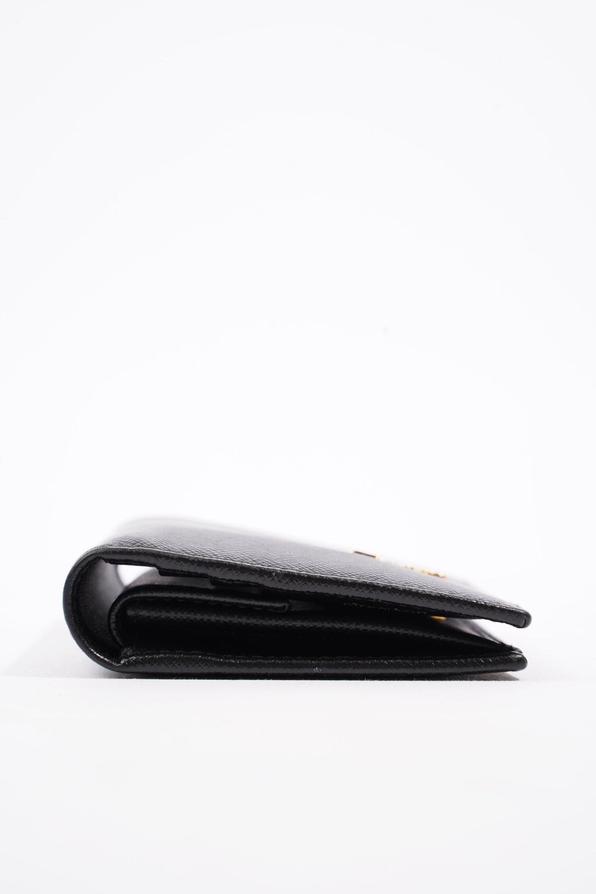 Prada Compact Wallet Black Saffiano Leather