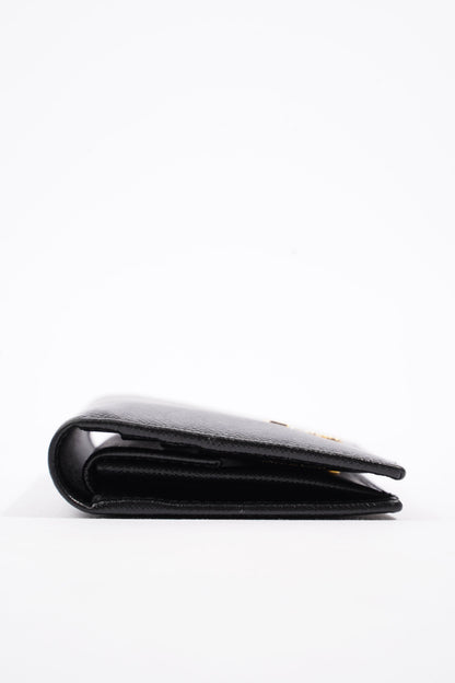 Prada Compact Wallet Black Saffiano Leather