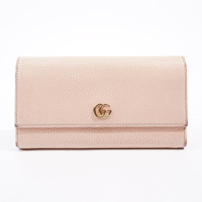 Gucci Marmont Long Wallet Pink Leather