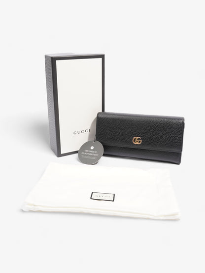 Gucci GG Marmont Continental Wallet Black Calfskin Leather