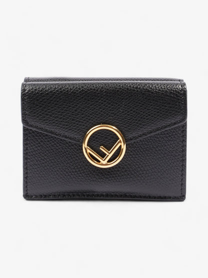 F is Fendi Envelope Wallet Black Leather