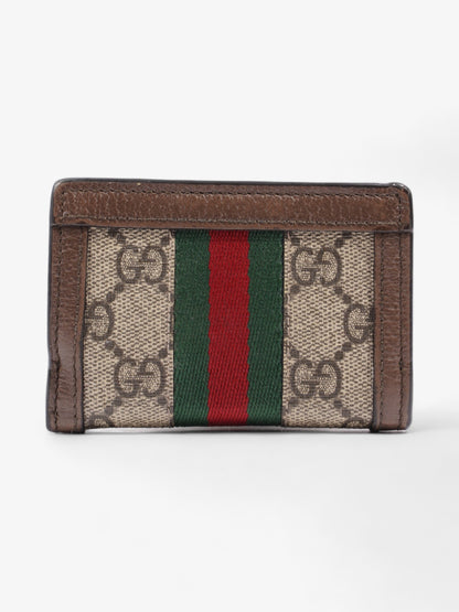 Gucci Ophidia GG French Flap Wallet GG Supreme / Red / Green Coated Canvas