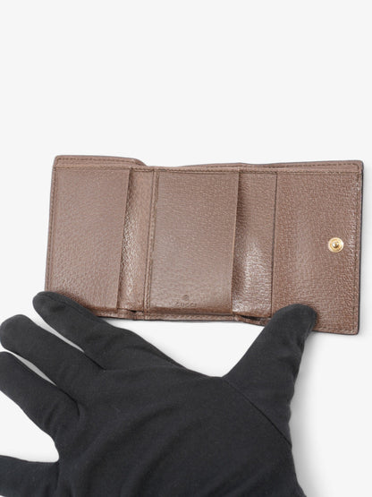 Gucci Ophidia GG French Flap Wallet GG Supreme / Red / Green Coated Canvas