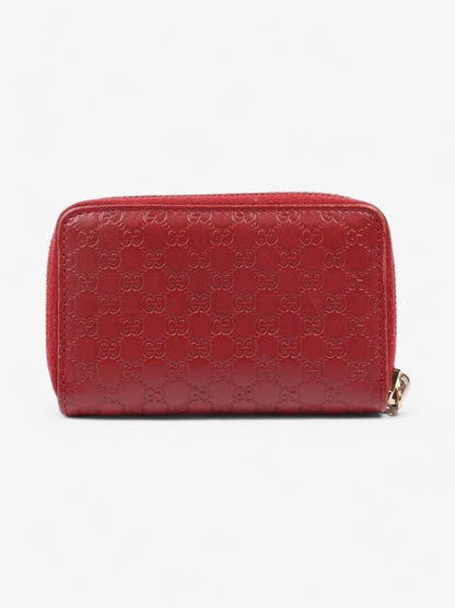 Gucci Micro Guccissima Compact Wallet Red Leather