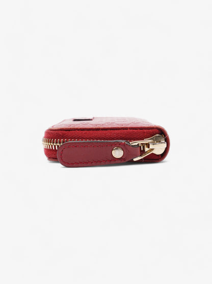 Gucci Micro Guccissima Compact Wallet Red Leather