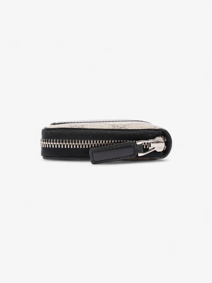 Gucci Zip Around GG Wallet Beige And Ebony GG Supreme / Black Coated Canvas