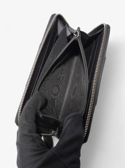 Gucci Zip Around GG Wallet Beige And Ebony GG Supreme / Black Coated Canvas