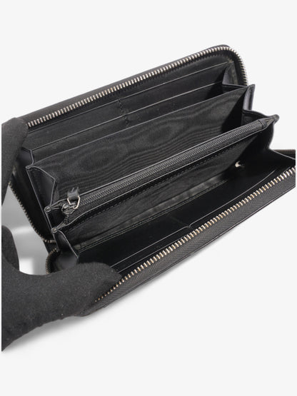 Gucci Snake Zip Around Wallet Beige And Ebony GG Supreme Coated Canvas
