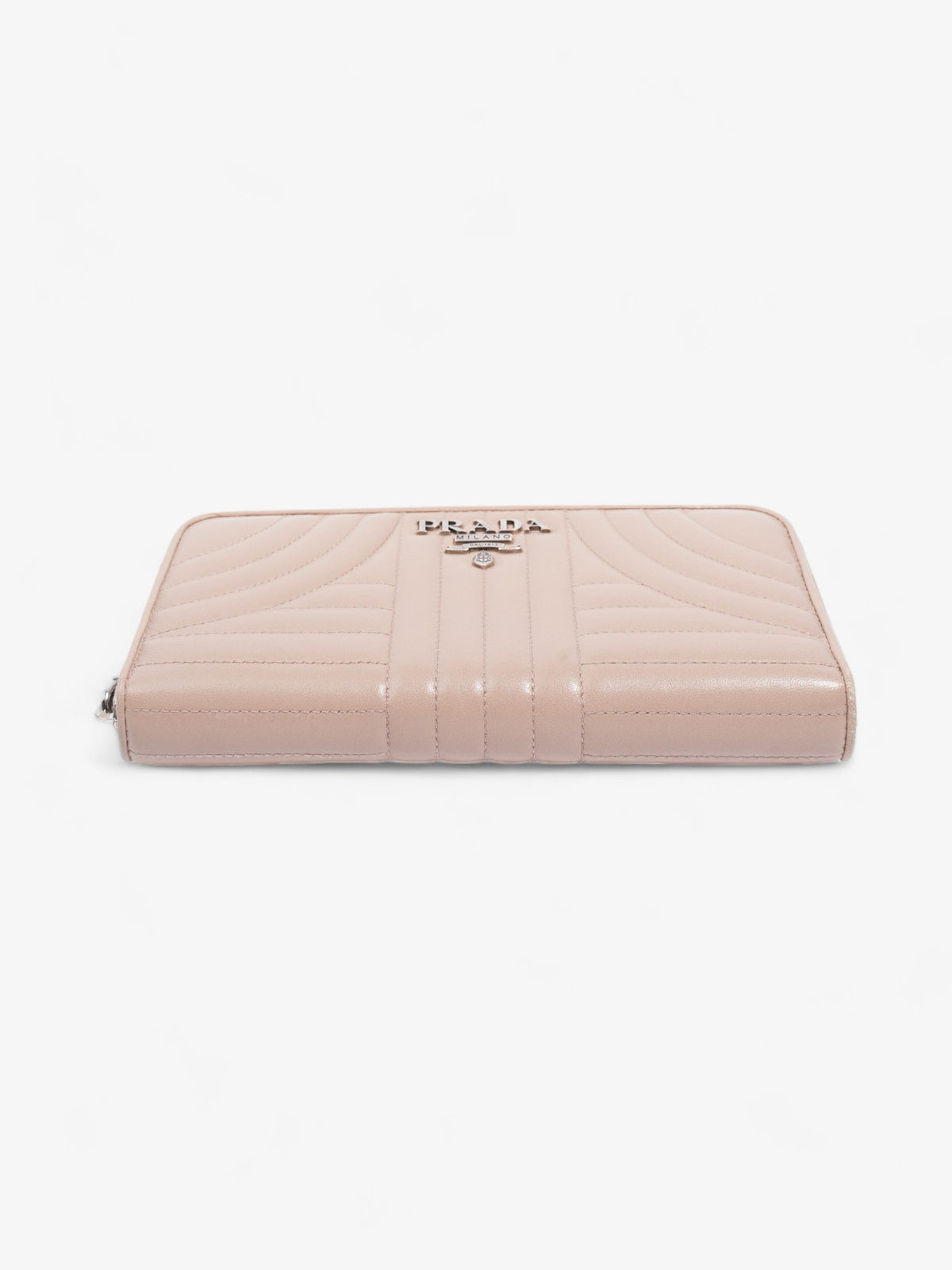 Prada Nappa Leather Zip Round Wallet Nude Nappa Leather