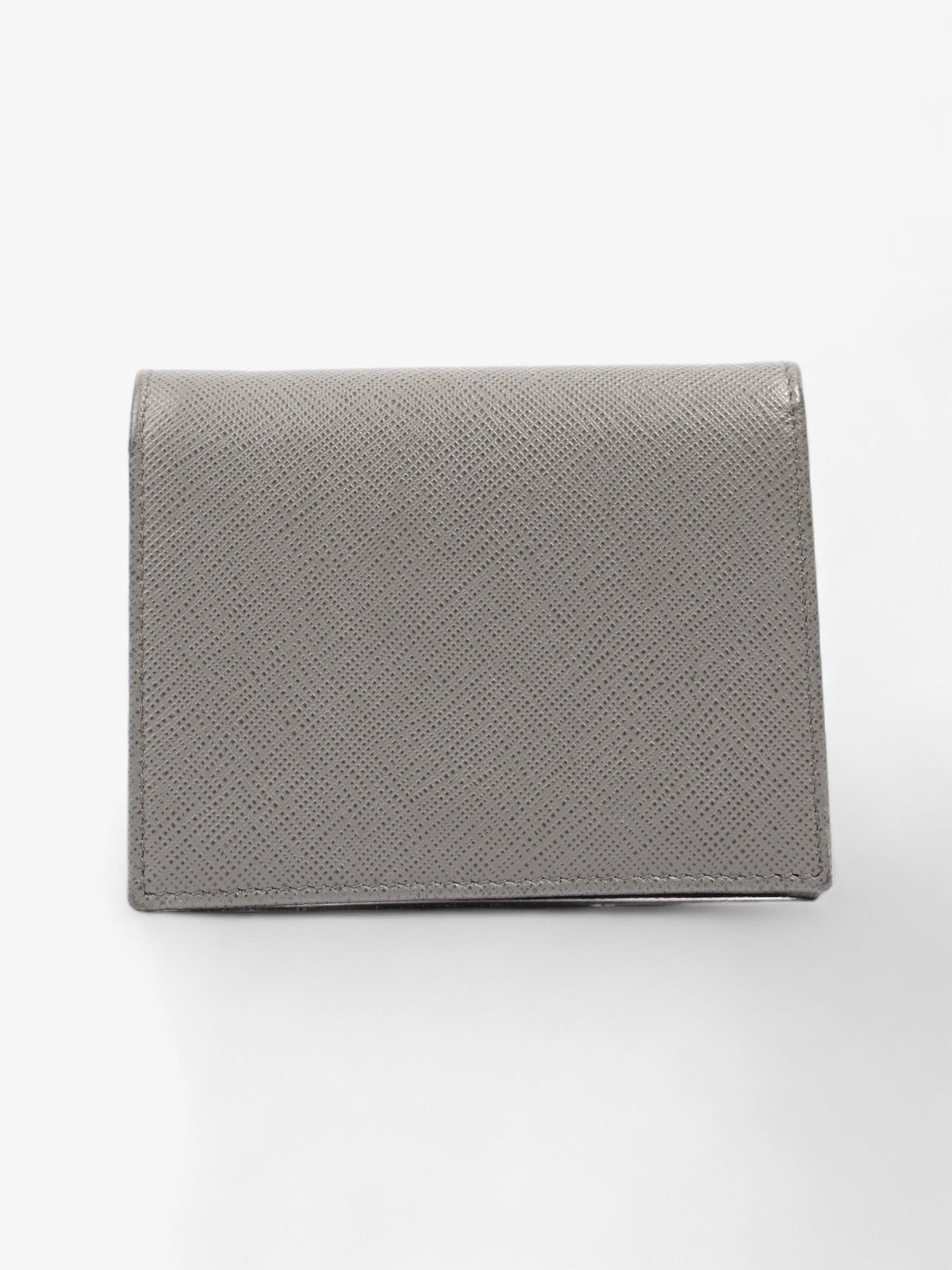 Prada Wallet Grey Saffiano Leather