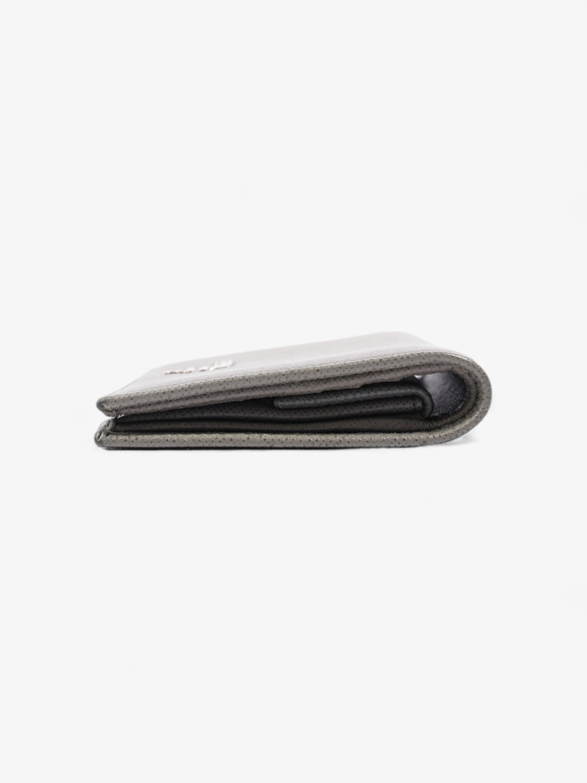Prada Wallet Grey Saffiano Leather