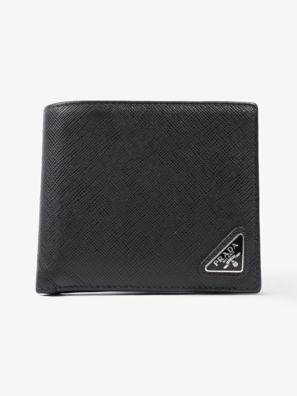 Prada Bi-Fold Wallet Black Saffiano Leather