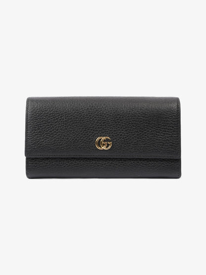 Gucci Marmont Long Wallet Black Leather
