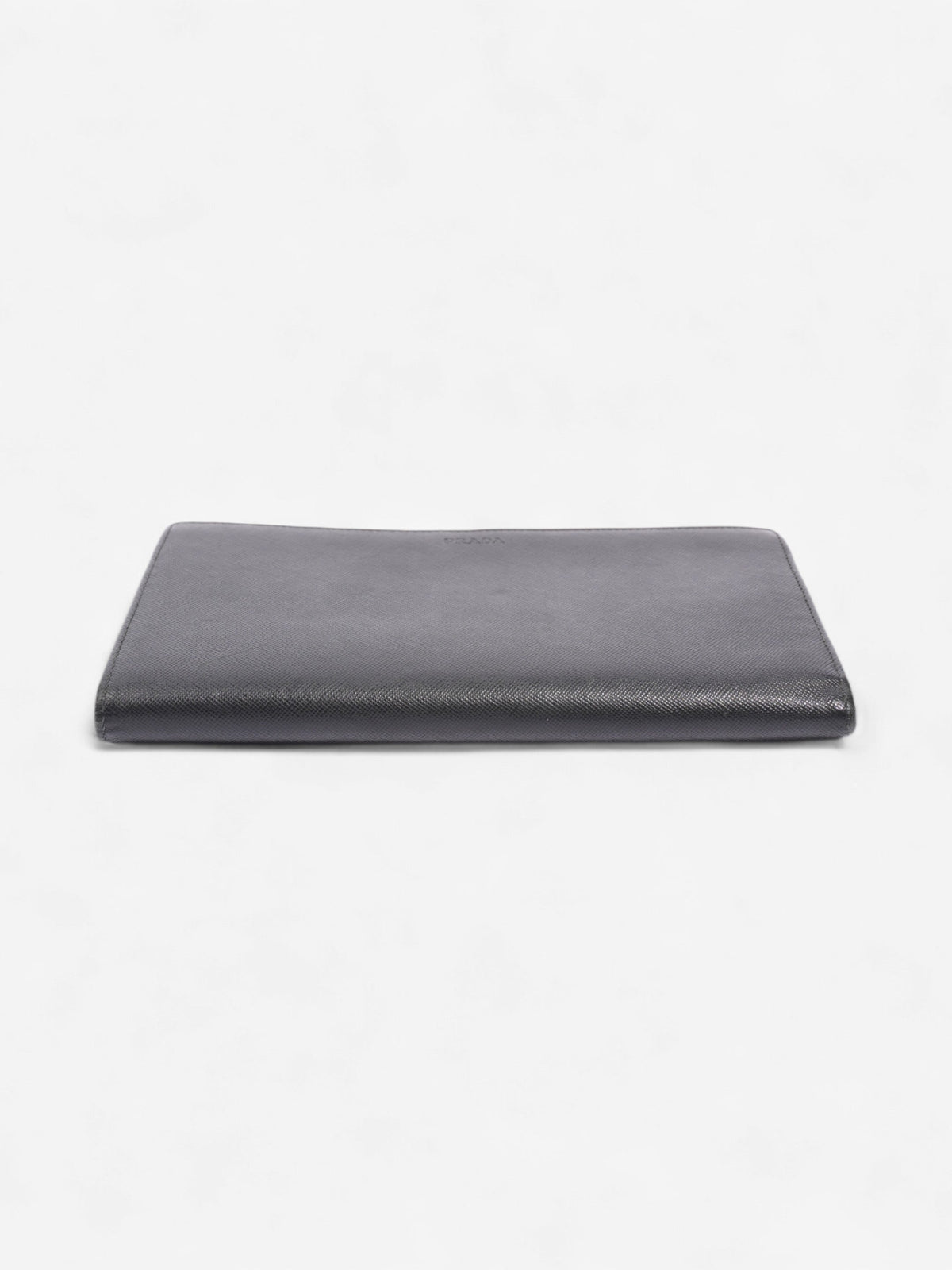 Prada Long Zip Around Wallet Black Saffiano Leather