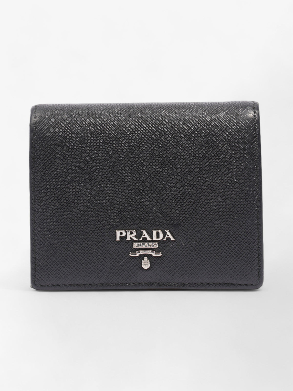 Prada Small Wallet Black Saffiano Leather